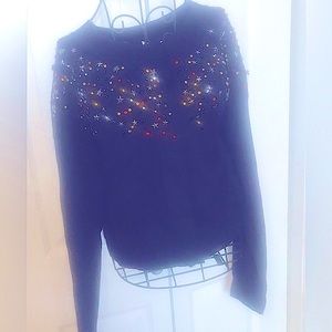 EUC Anthropologie Jeweled Sweater. Small.